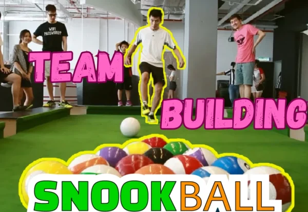 Snookball timbildinq oyunu bilyard və futbolun vəhdətidir